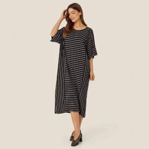 Masai Copenhagen Noele Striped Jersey Laglenlook Dress Size Medium